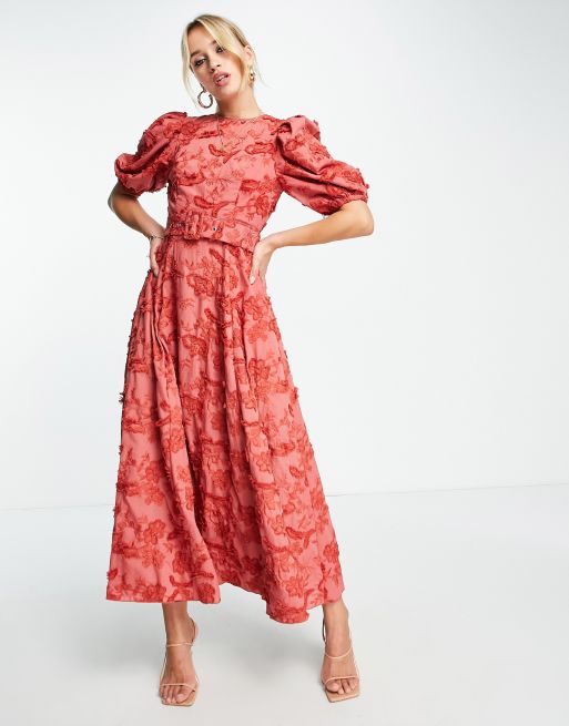 blue sleeveless midi dress Sancia Linen Corset Midi Dress