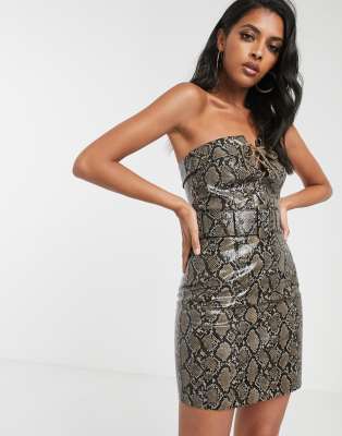 asos pu dress