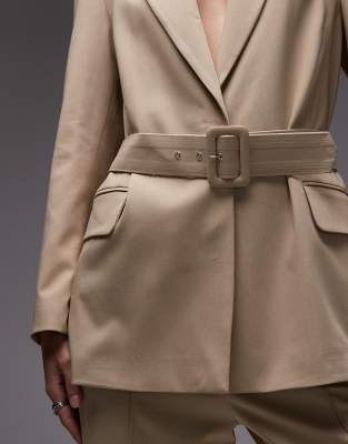 Asos Design Belted Oversized Blazer