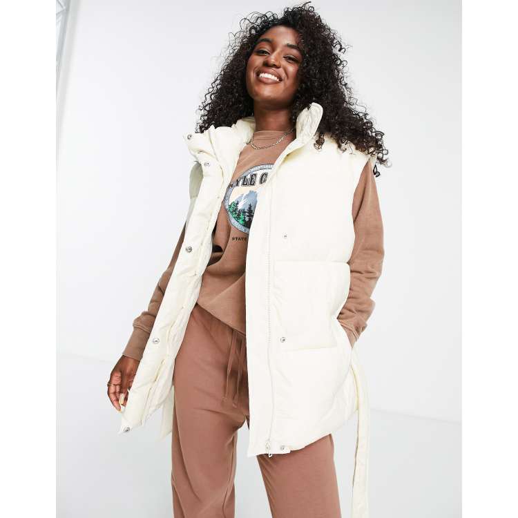 Ladies cream padded on sale jacket