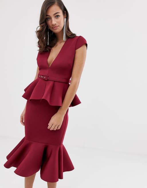 Asos cheap peplum dresses