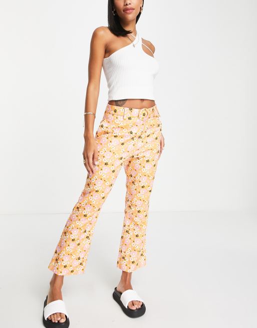 Printed cropped store pants