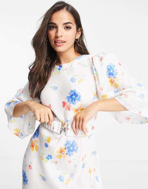 Asos white floral dress on sale