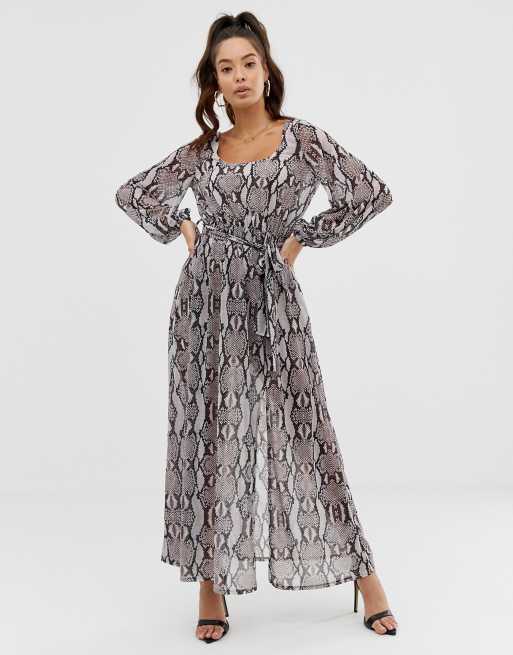 Maxi snakeskin hot sale dress