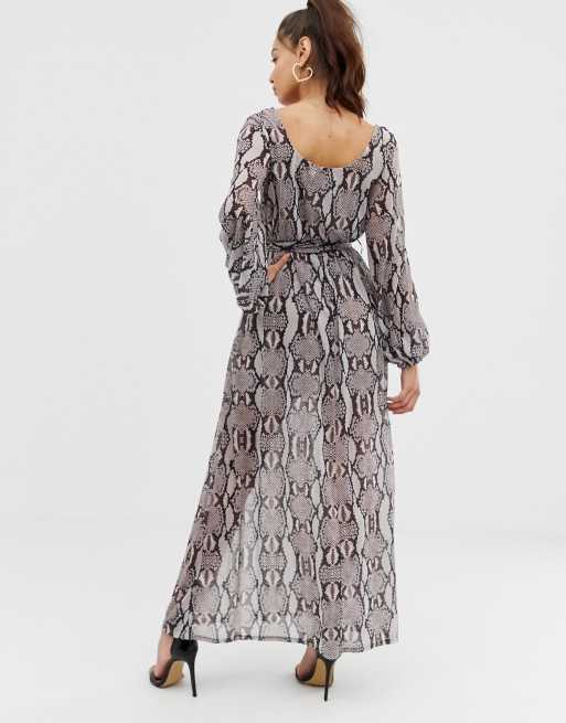 Maxi snakeskin hot sale dress