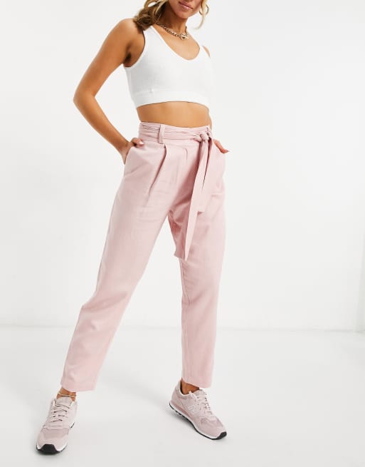 Pink Linen Trousers