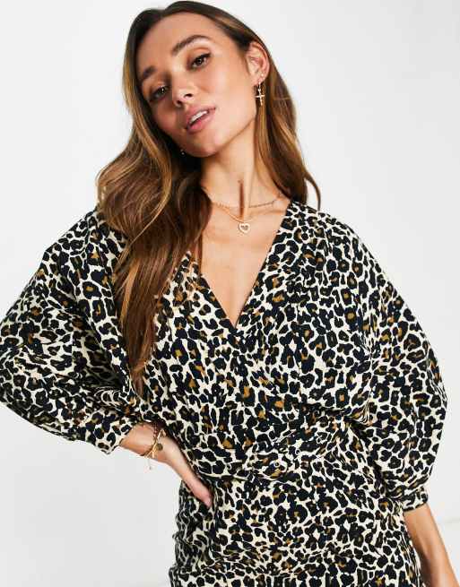 Animal print 2024 dress asos