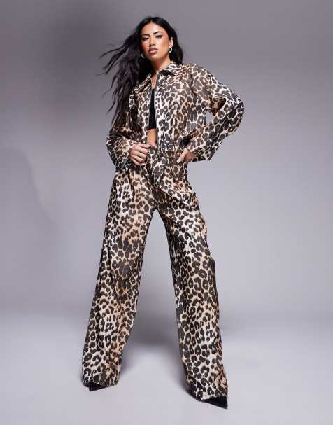 ASOS Design bengaline leopard set - view 1
