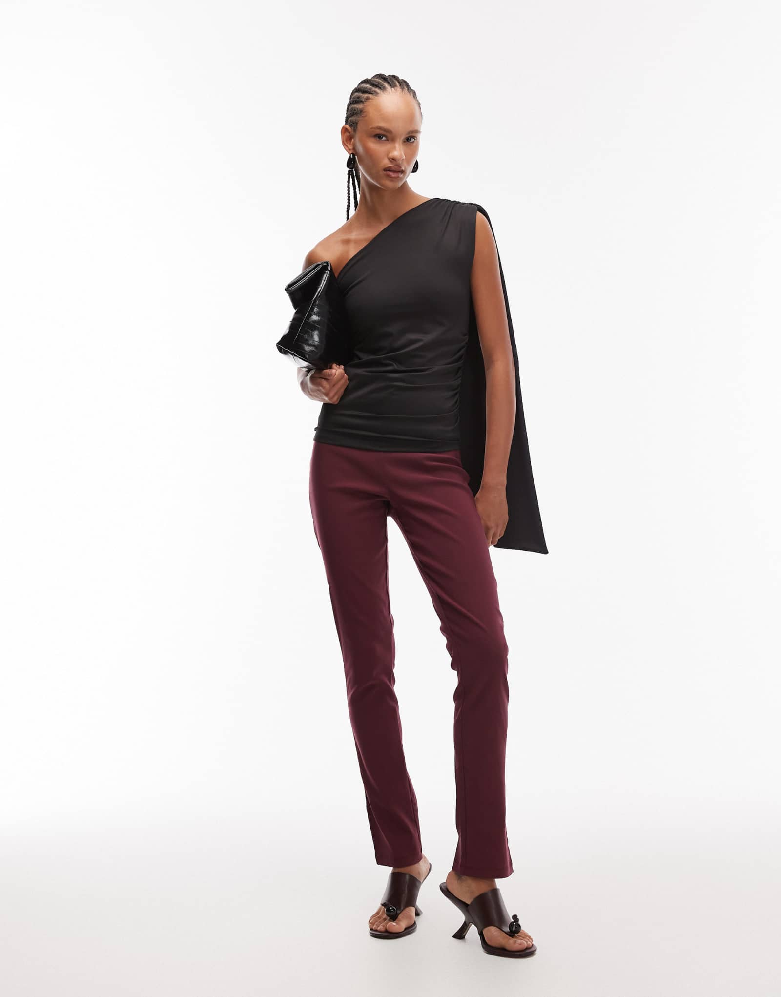 Дизайнерские леггинсы ASOS из бенгалина с разрезом сбоку на фиг