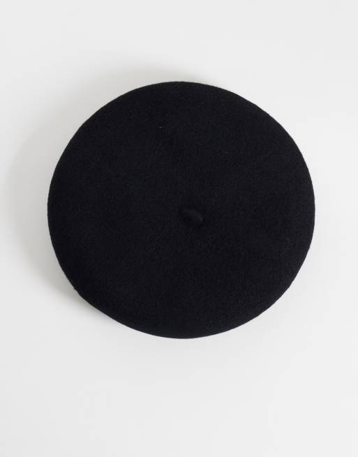 ASOS DESIGN béret en laine noir, 3 de 3
