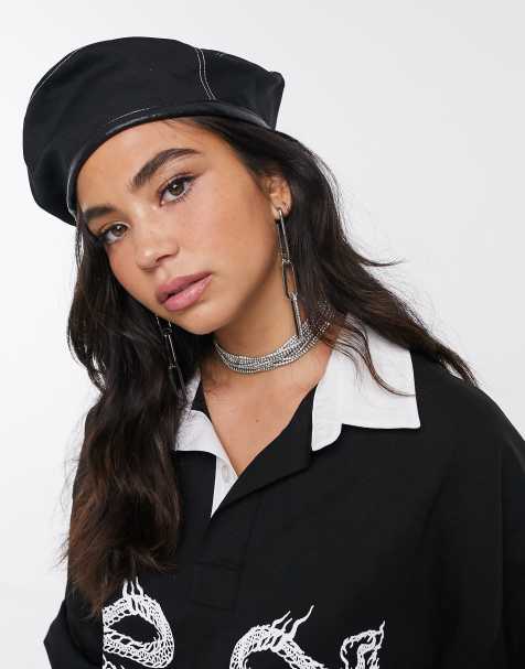 ASOS DESIGN - Beret style 90's - Noir