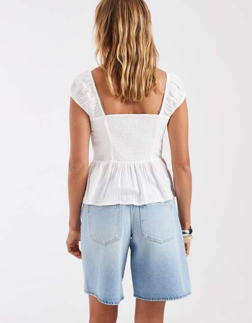 ASOS DESIGN - Bermuda à taille basse - Bleu délavé, 5 de 5