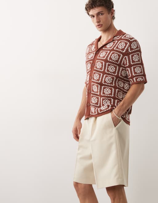 ASOS DESIGN - Bermuda ajusté à pinces - Écru, 3 de 9