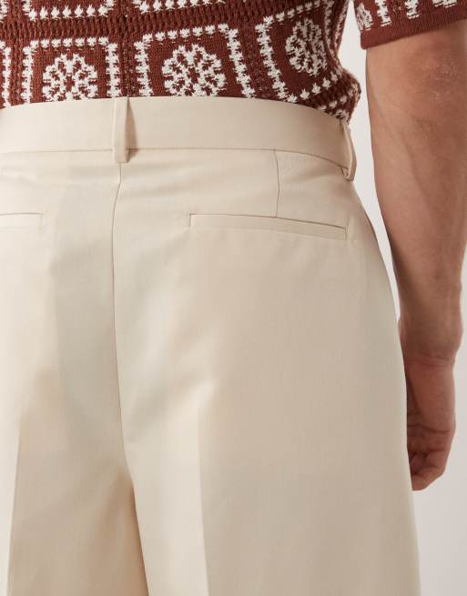 ASOS DESIGN - Bermuda ajusté à pinces - Écru, 4 de 9