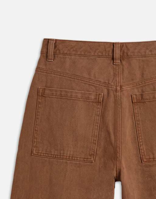 ASOS DESIGN - Bermuda ample d'ensemble en denim - Marron , 9 de 9