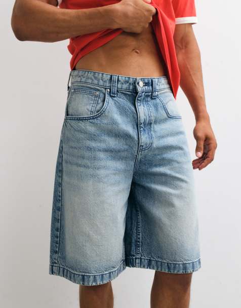 ASOS DESIGN - Bermuda ample en jean - Bleu clair délavé teinté - view 1