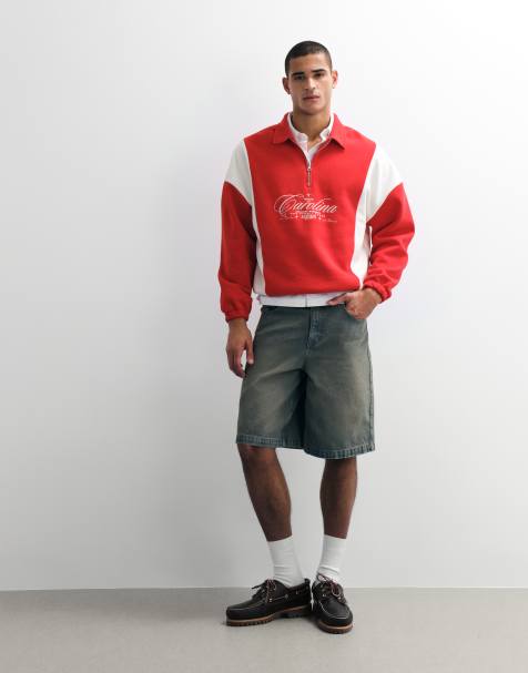 ASOS DESIGN - Bermuda ample en jean - Bleu foncé délavé - view 1