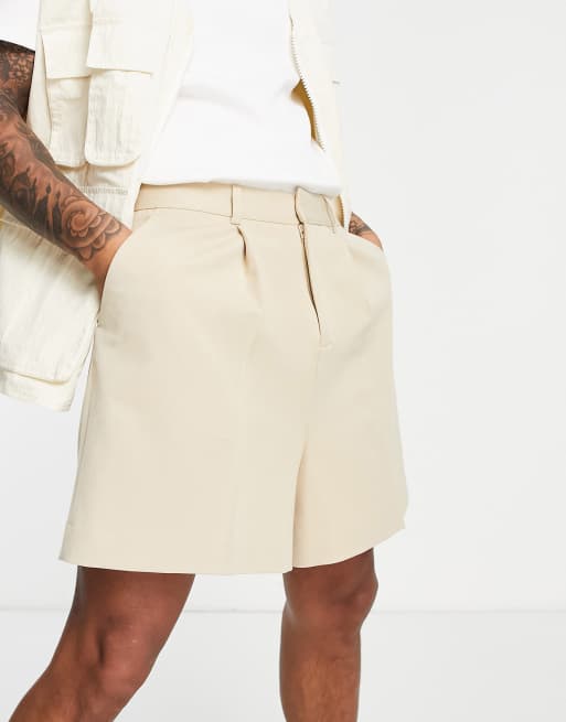 ASOS DESIGN - Bermuda corti color pietra