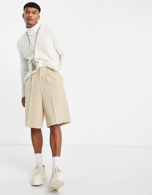 ASOS DESIGN - Bermuda corti color pietra