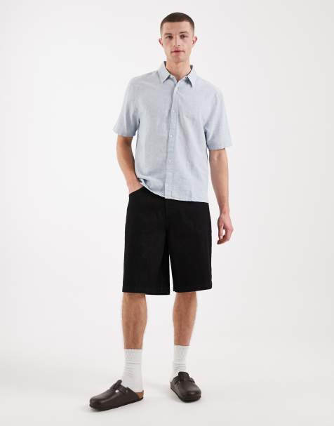 ASOS DESIGN bermuda denim jorts in black - view 1