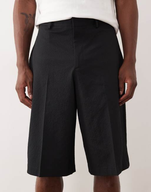 ASOS DESIGN - Bermuda d'ensemble oversize et élégant en crépon - Noir, 4 de 5