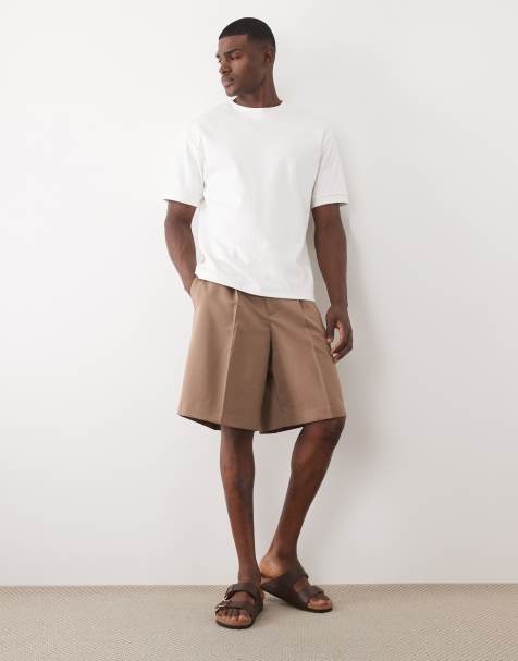 ASOS DESIGN - Bermuda eleganti marroni a pieghe - view 1