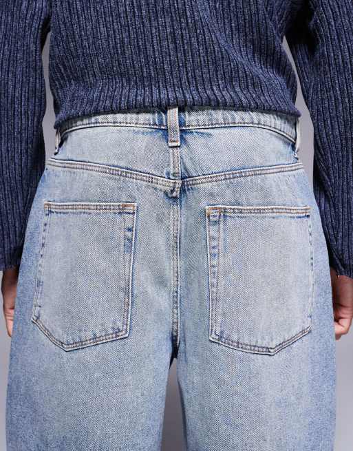 ASOS DESIGN - Bermuda en jean coupe classique - Bleu clair délavé teinté, 4 de 5