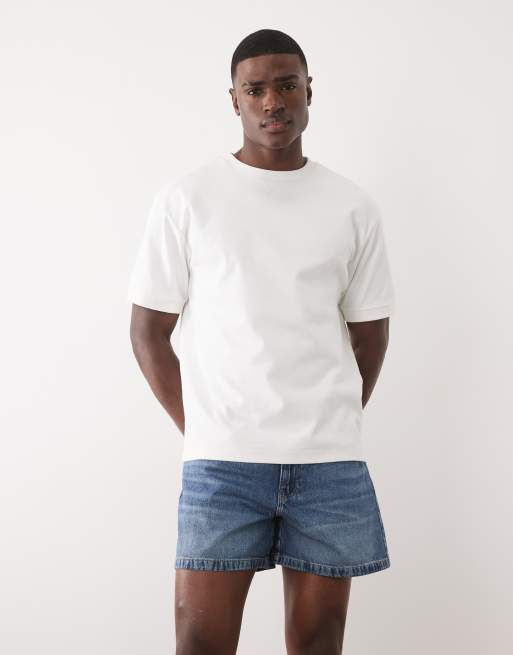 ASOS DESIGN - Bermuda en jean court - Bleu moyen délavé, 2 de 5