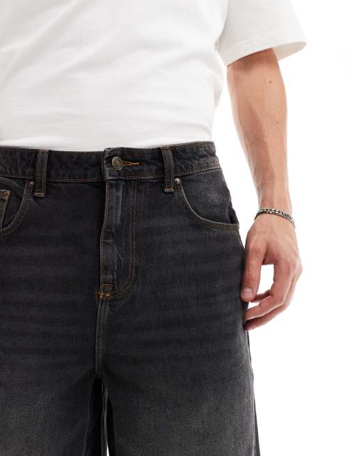 ASOS DESIGN - Bermuda en jean long - Gris vintage délavé, 2 de 5
