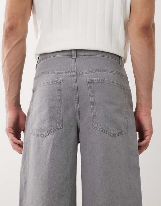 ASOS DESIGN - Bermuda en jean long - Gris, 5 de 5