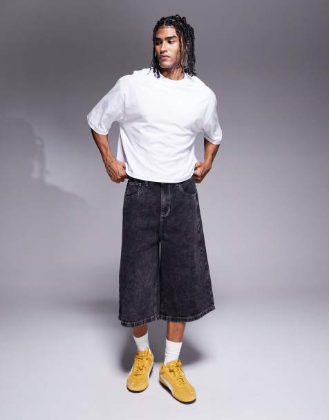 ASOS DESIGN - Bermuda en jean long - Noir - view 1