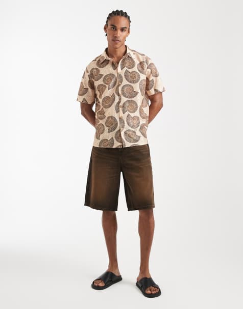 ASOS DESIGN - Bermuda en jean - Marron délavé - view 1