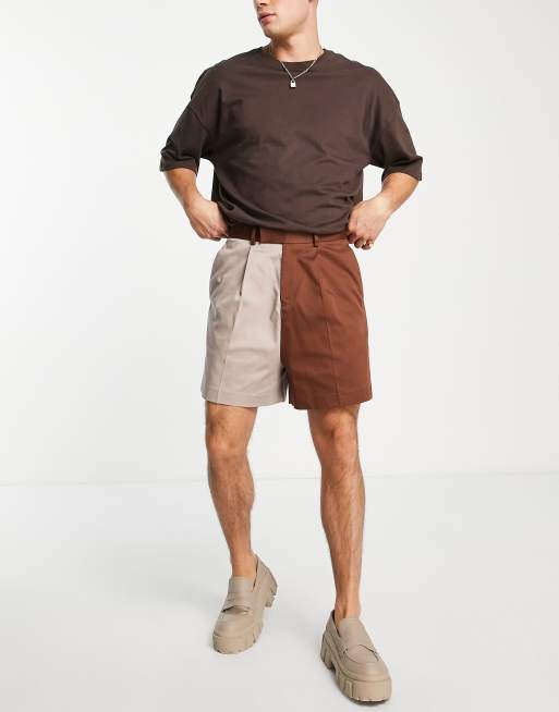 ASOS DESIGN - Bermuda habillé divisé - Marron ton sur ton, 3 de 4