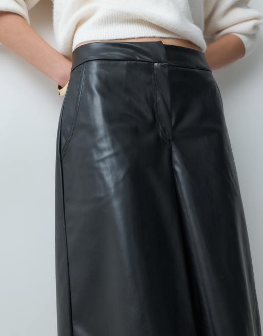 ASOS DESIGN bermuda in similpelle neri, 4 di 5