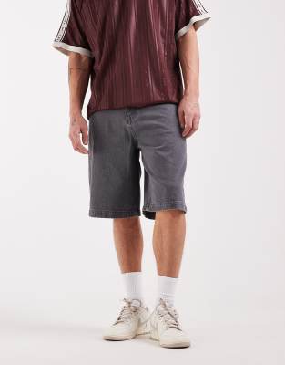 Asos Design Bermuda Jorts In Black