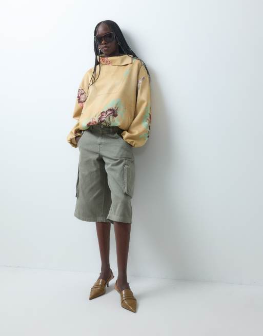 ASOS DESIGN - Bermuda long cargo - Kaki, 3 de 7