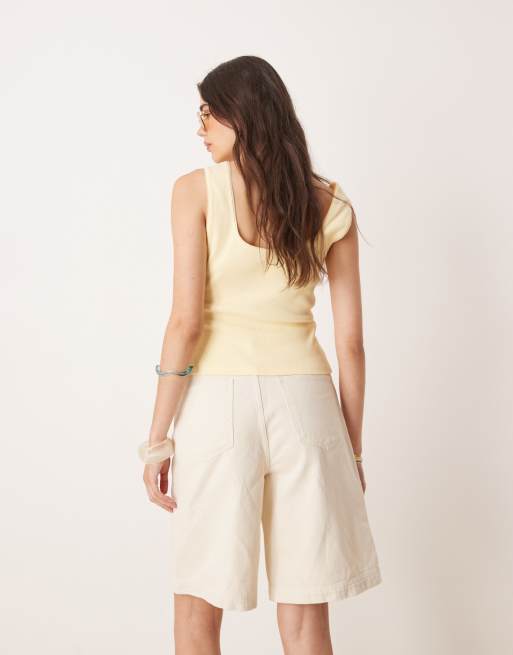 ASOS DESIGN - Bermuda long en jean à taille haute, 2 de 5