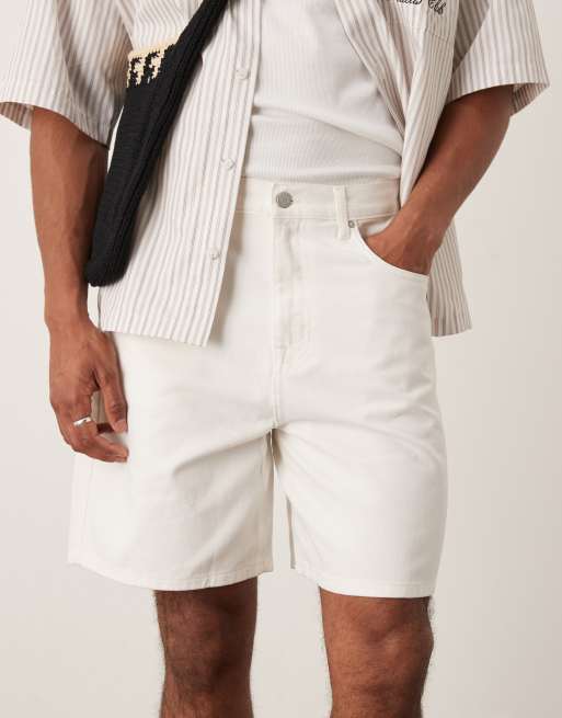 ASOS DESIGN - Bermuda long en jean - Écru, 2 de 5