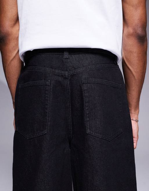 ASOS DESIGN - Bermuda long en jean - Noir, 4 de 5