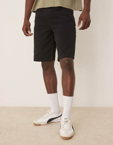 ASOS DESIGN - Bermuda long style charpentier - Noir - view 1