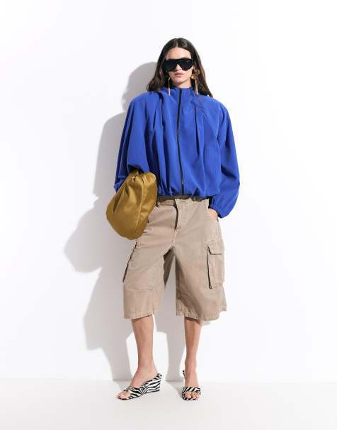 ASOS DESIGN bermuda longer cargo shorts in khaki - view 1