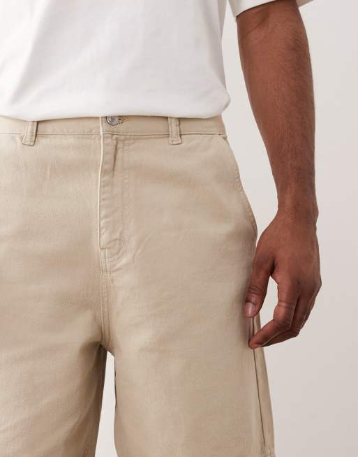 ASOS DESIGN - Bermuda mi-long en sergé - Taupe, 4 de 5