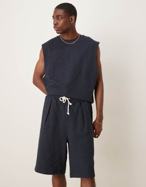 ASOS DESIGN - Bermuda oversize color blu navy, 5 di 5