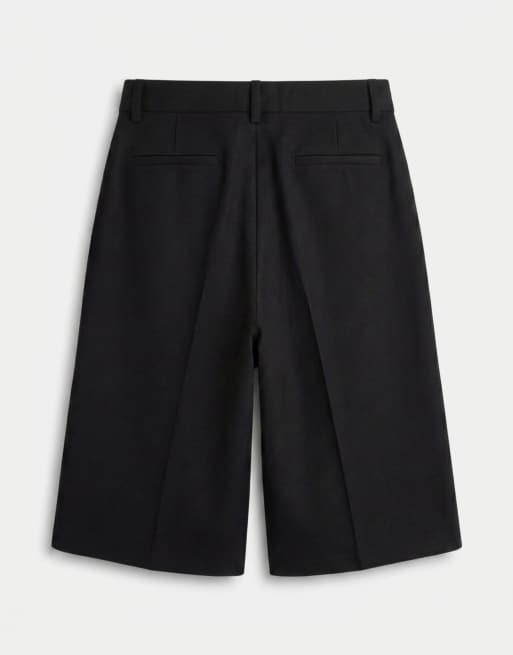 ASOS DESIGN - Bermuda oversize sartoriali a pieghe neri, 7 di 9
