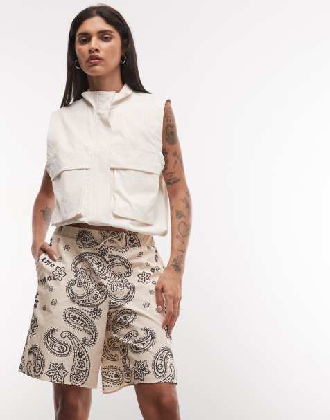 ASOS DESIGN bermuda pull on shorts in bandana print - part of a set - view 1
