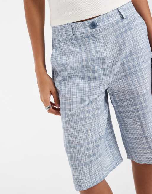 ASOS DESIGN bermuda short in blue check co-ord, 3 of 5