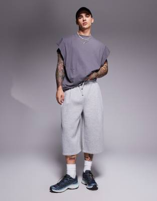 Weekday Simon scuba jersey shorts in black