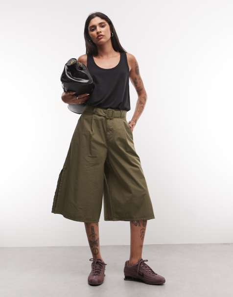 ASOS DESIGN - bermudas largas de nailon en caqui - view 1