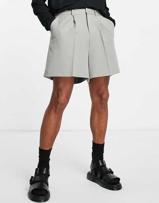 ASOS DESIGN – Bermudashorts mit kurzem Schnitt in Khaki