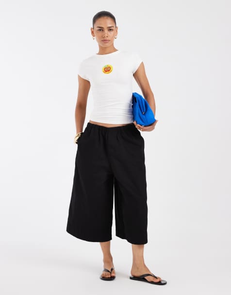 ASOS DESIGN Bermudashorts zum Reinschlüpfen in Schwarz - view 1